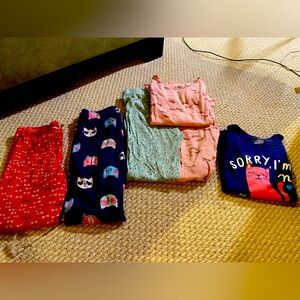 Assorted Pajama tops and bottoms- Carters, Hanna anderson(15 piece)